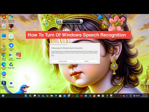 How To Turn Off disabled Windows Speech Recognition Features in Windows 11 2025