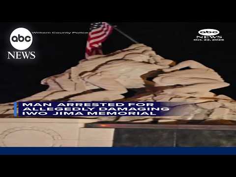 Man arrested for allegedly damaging Iwo Jima memorial