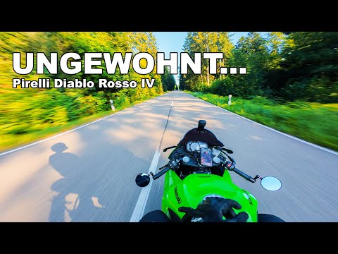 ZX6R cornering with new tires - Pirelli Diablo Rosso IV!