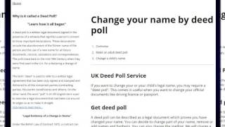 Why is a deed poll called a deed poll