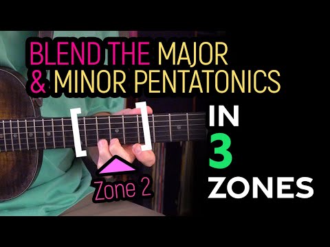 Blending the Major & Minor Pentatonic scales in 3 ZONES on the fretboard - Guitar Lesson - EP530