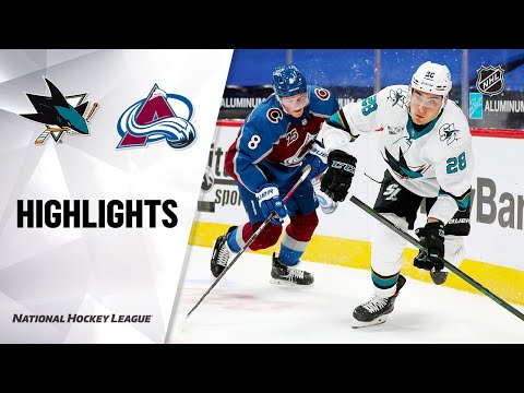 Sharks @ Avalanche 1/28/21 | NHL Highlights