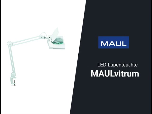 Video teaser voor MAULvitrum Lupenleuchte mit Klemmfuß - weiß