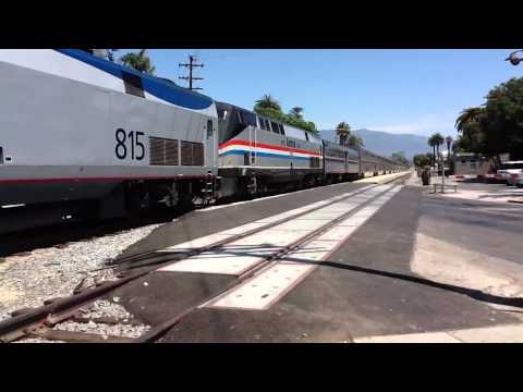 Amtrak 14 into Santa barbara with P40DC 815 and P42DC 145 t