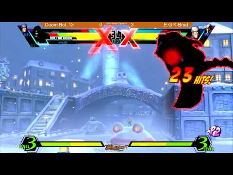 UMVC3: Doom Bot_13 [Wesker, Doom, Vergil] vs E.G K-Brad [Trish, Dante, Vergil] FT5