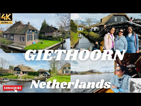Day Trip to Giethoorn from Amsterdam | Venice of Netherlands Full Tour 4K | No car Village, Holland