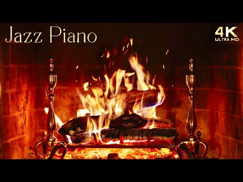 Jazz Piano Fireplace Ambience 🔥 Instrumental Jazz Music