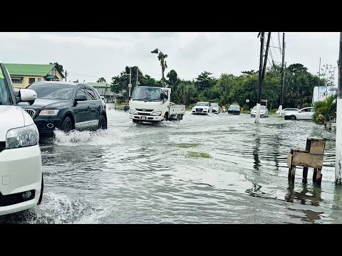 HEAVY RAIN IN GEORGETOWN GUYANA 