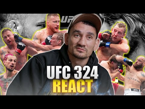 Max Holloway REACTS to UFC 324: Gaethje vs Pimblett! 1st PPV card of the year on Paramount +