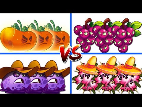 4 Boom Plants ULTOMATO x PUFFBALL x GRAPESHOT x HEATHSEEKER - PvZ 2 Battlez
