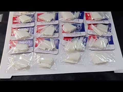 CARTELA DE UNHA TIPS BRANCA QUADRADA COM 24 KITS