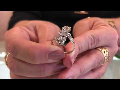 Original Art Deco Platinum Diamond Trilogy Ring