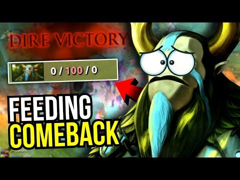 WTF 0-100-0 FEEDING COMEBACK - Nature Prophet Imposible Comeback 7.07 | Dota 2