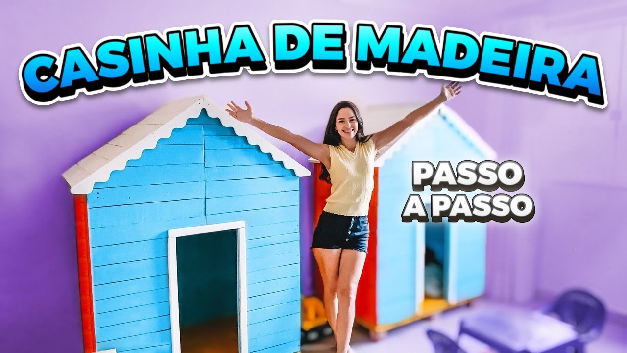 DIY CASINHA DE MADEIRA para criança | Casinha infantil feita com madeira reutilizada | Passo a passo