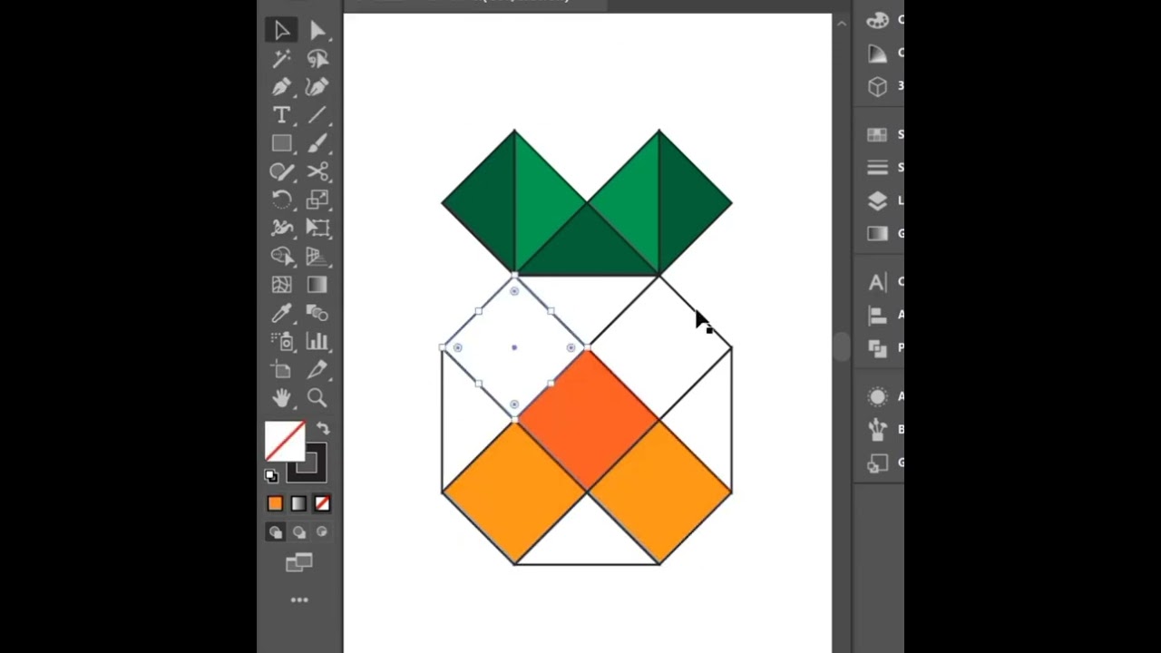 Ananas Logo Design🍍| #graphicdesigner | #tutorials | #shorts | #vectorart | #logo | #pineapple
