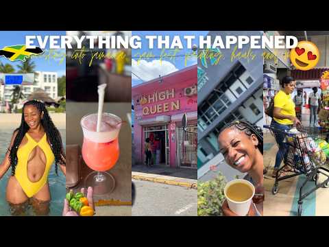 Life in Montego Bay, jamaica (vlog) grocery + home shopping, night beach swimming, food + more