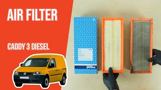 Youtube thumbnail of video "How to replace the air filter Caddy mk3 2.0 SDI 💨"