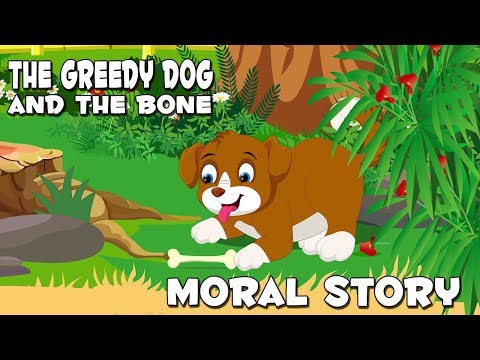 English Stories For Kids | The Greedy Dog And The Bone | Moral Stories For Children With Subtitle