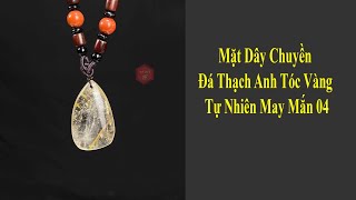 Mặt Dây Đá Thạch Anh Tóc Vàng Tự Nhiên May Mắn, Giọt nước
