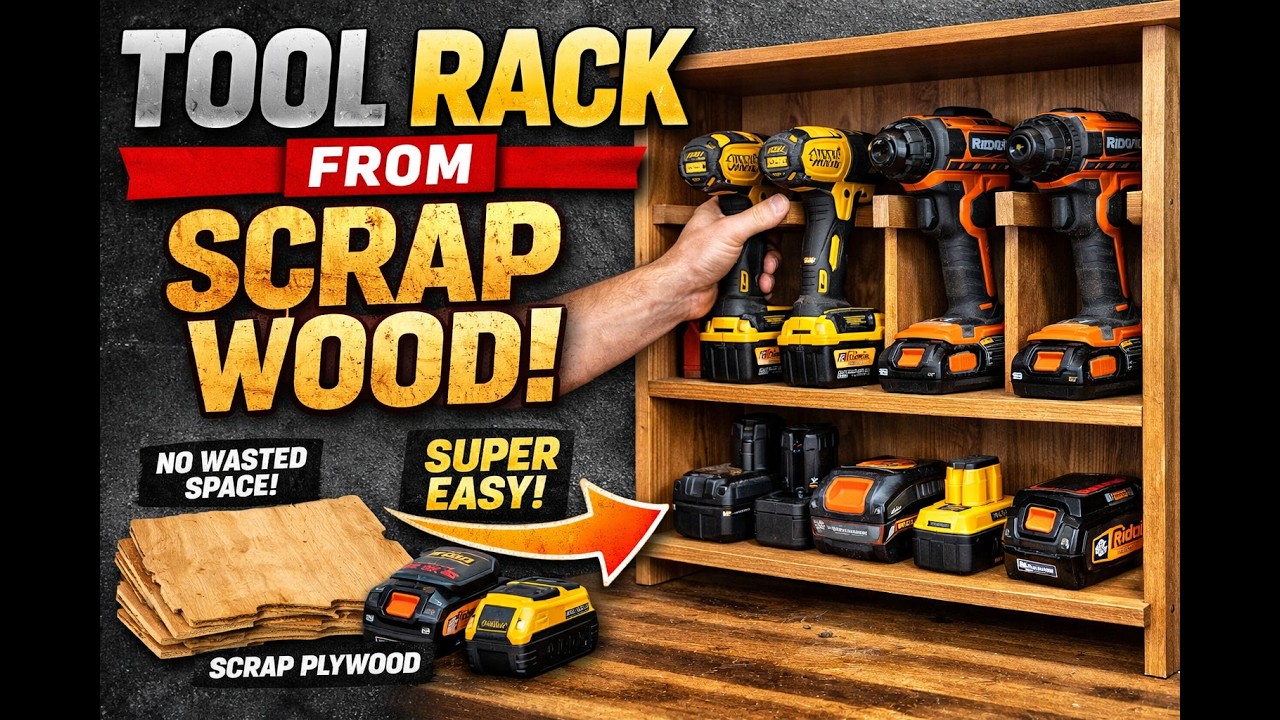 Stop Losing Your Tools! Build This Simple Rack From Scrap Wood