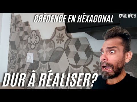 Carrelage Hexagonal Bois Et Noir ⚡CARRELAGE HEXAGONAL!!!:UNE CRÉDENCE QUI EN JETTE!⚡