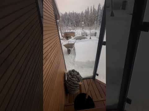Our glass sauna in the heart of a winter wonderland ❄️