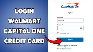 How To Login Walmart Capital One Credit Card | Walmart Credit Card Sign In Tutorial 2025