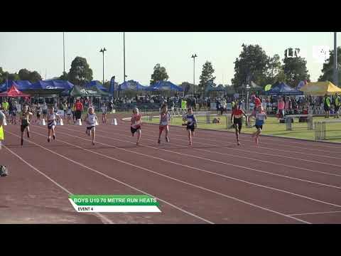 Boys U10 70m Heat 1 - 2019 State Track and Field Championships // LAVicTV
