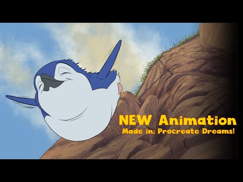 🐧 NEW 2D Animation! Made in: Procreate Dreams #ProcreateDreams