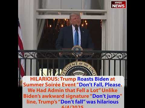 Trump Roasts Biden at White House Summer Soiree: 'Don't Fall, Please. We Had an Administration That Fell a Lot -- We Don't Want to Have That'; NYC Mayoral Candidates Compete to Protect Illegals -- Mamdani Would Use Tax Dollars, Adams Sues Trump; OMB's Vought on OBBB: 'First Time Since 1990s Talking About Trillions in Mandatory Savers'