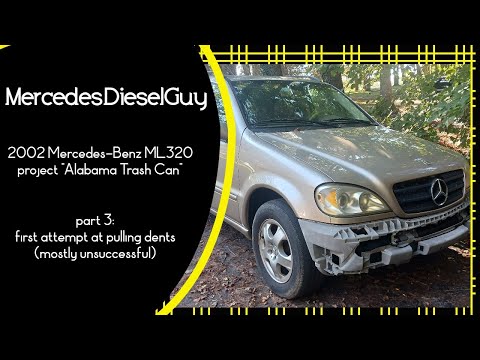 2002 Mercedes ML320 project - part 3: first attempt at pulling dents