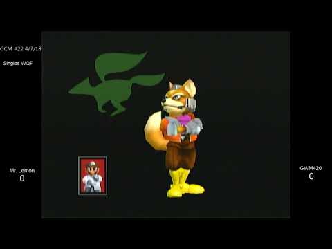 GCM 22 SSBM - Mr. Lemon (Dr. Mario) vs. GWM420 (Fox) - Melee WQF
