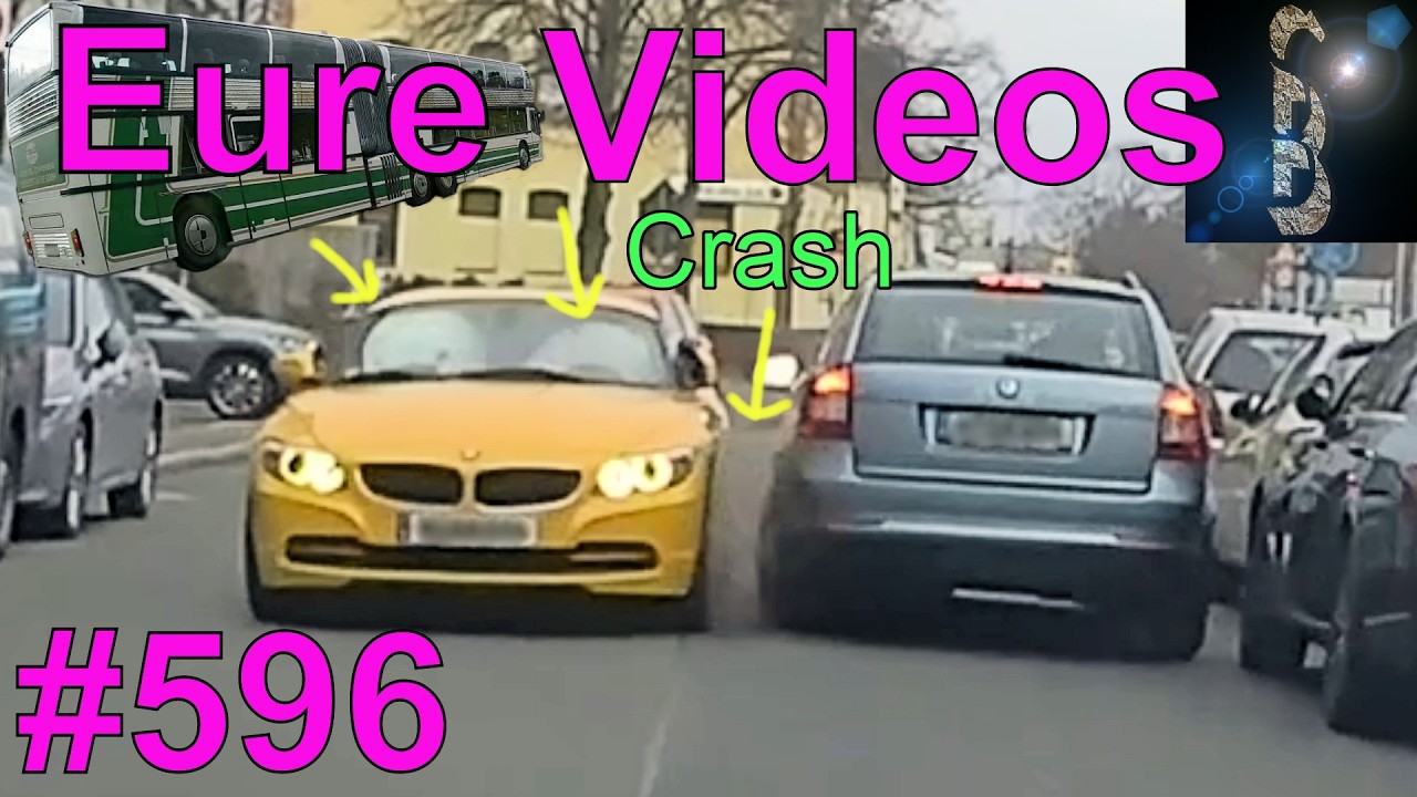 Eure Videos #596 - Dashcam - Jumbocruiser - Gegenverkehr-Crash - Fliegende Motorhaube
