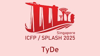 Download the video "[ICFP/SPLASH'25] Seminar Room 2 - TyDe (Oct 12th)"