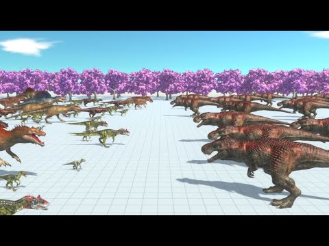 T-Rex Army vs ALL ARMIES Animal Revolt Battle Simulator