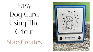 Easy Cricut Dog Card