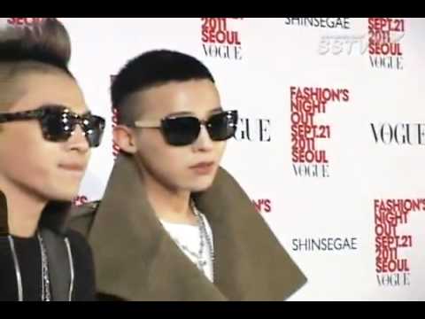 Press video of GDragon & Taeyang at Vogue Fashions Night Out on 110921
