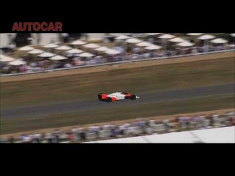 Goodwood FOS 2010 - Jenson Button drives Alain Prost's McLaren MP4/2C