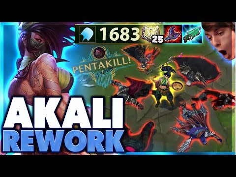 NEW AKALI REWORK (1st EVER PENTAKILL) - BunnyFuFuu