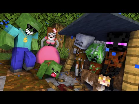 Monster School : ALL CUTE BABY MONSTERS WAS HOMELESS - Minecraft Animation