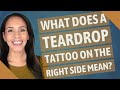 What does a teardrop tattoo on the right side mean?