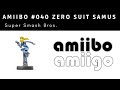 Amiibo 040 Zero Suit Samus Smash Brothers