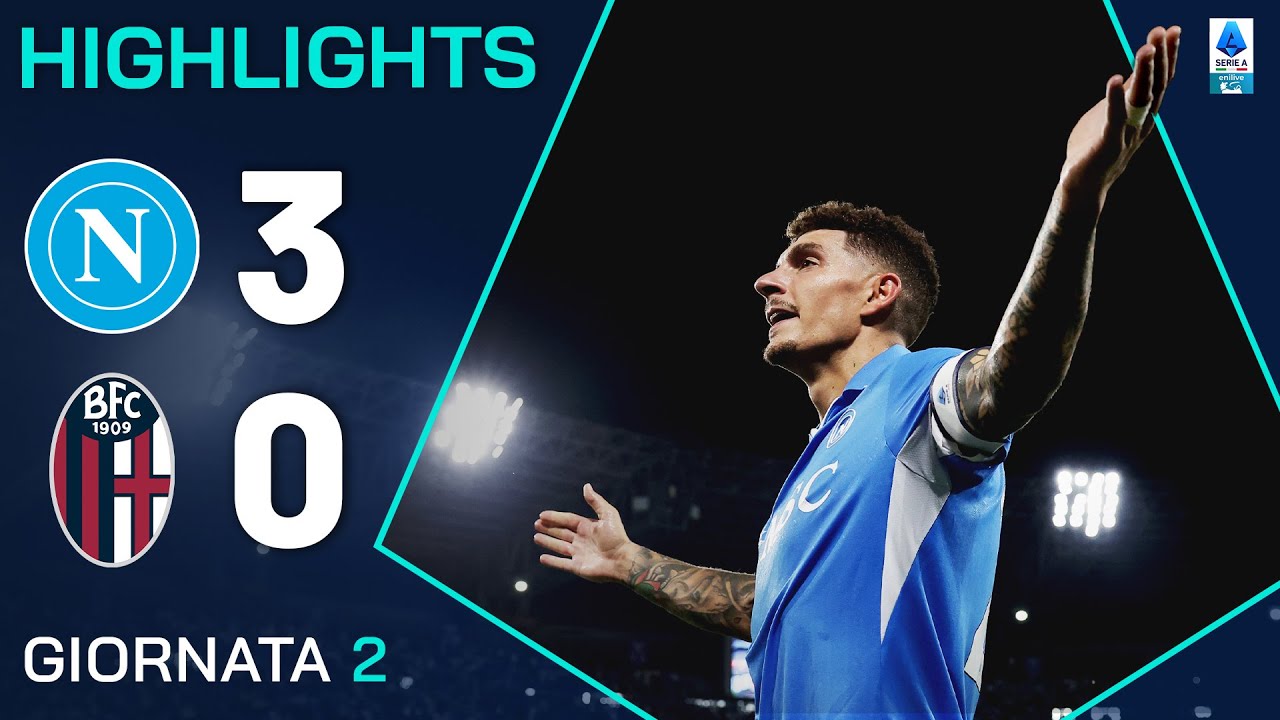 NAPOLI-BOLOGNA 3-0 | HIGHLIGHTS | 2ª GIORNATA | SERIE A ENILIVE 2024/25