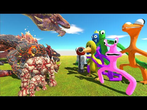 Rainbow Friends Attack Lava Team