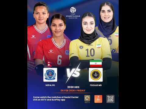 CAVA Women’s League 2026 | Day 3 | Match 6 Nepal PC (NEP) vs FOOLAD MS (IRI)