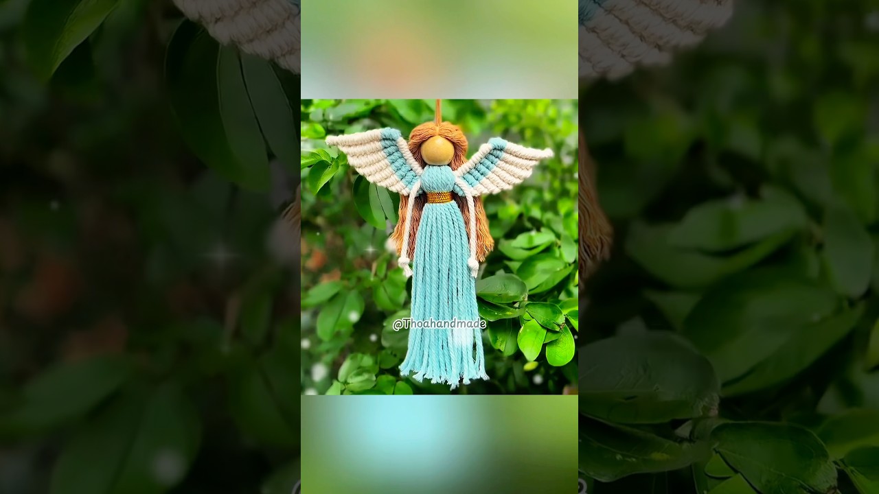 Macrame Angel Christmas Ornament #shorts #angel #macrametutorial #ornaments #huongdan #diy
