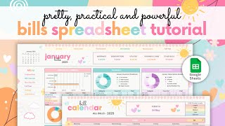 Ongoing Monthly Bill Spreadsheet Tutorial | Track Bills in Google Sheets