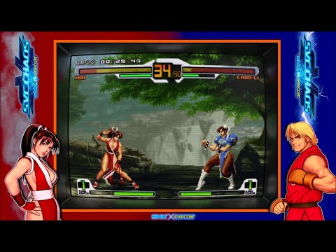 SNK vs. Capcom: SVC Chaos themed bezels using the Mega Bezel Reflection Shader