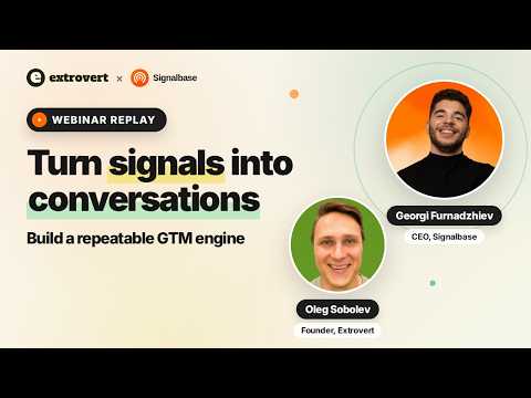 From signals to conversations: a repeatable GTM engine webinar artwork