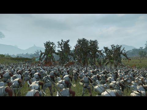 40 Treeman vs 5000 Spearmen Realm of the Wood Elves